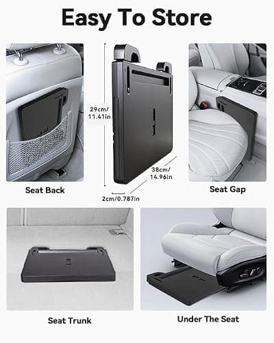 LXENSYENGX Car Steering Wheel Desk for Laptop, Portable Car Steering Wheel Tray for Eating & Work, Multipurpose Travel Car Table, Steering Wheel Mounted Desk (Parked Use Only) - Thumbnail 5