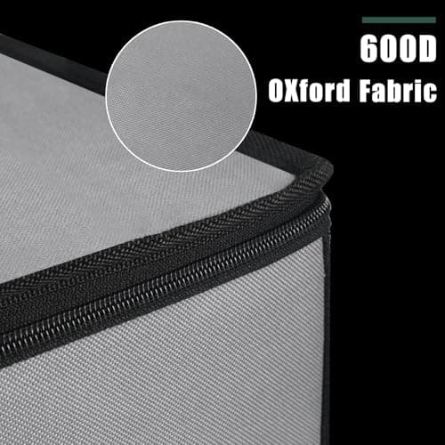 Christmas Ornament Storage Box with Dividers, Christmas Balls Storage Containers with Zipper & 4 Removable Trays - Holds Up to 64 Balls - 600D Oxford Christmas Decoration Storage Organizer (Gray) - Thumbnail 3