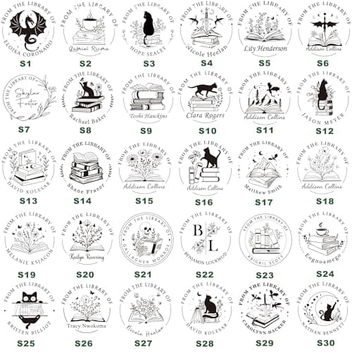 CasaFit Book Embosser Personalized - Custom Library Stamp with Metal Carving Molds | for Book Lovers/Teachers/Students Unforgettable Gift - Thumbnail 3