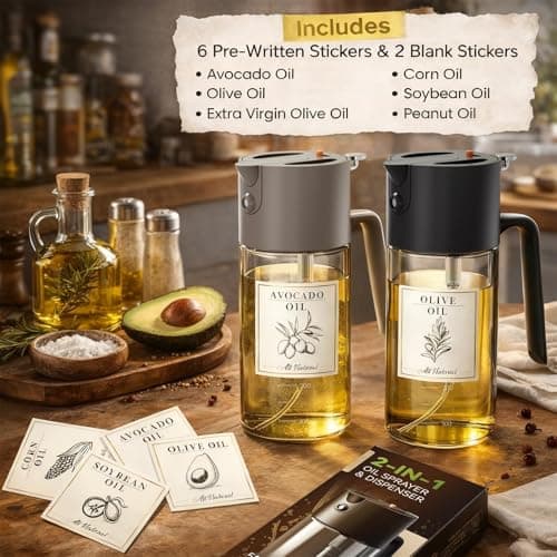 Costop Professional 500ml Glass Oil Sprayer - 3-in-1 Kitchen Tool: Fine Mist, Stream & Pour | Leak-Proof Design for Air Fryer, BBQ & Cooking | BPA-Free - Thumbnail 5