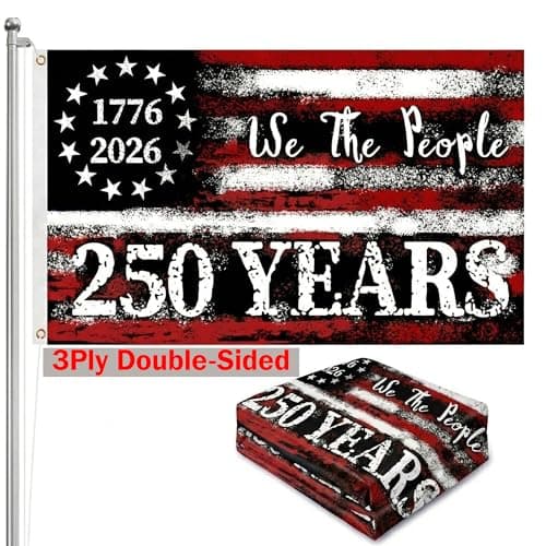 250 Anniversary USA Flag 3x5 - America 250th 1776-2026 We The People Betsy Ross Flags, 3-Ply Double Sided Heavy Duty Outdoor Patriotic Flag Merchandise with Brass Grommets - Image 1