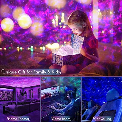 Rossetta Star Projector, Galaxy Projector for Bedroom Nebula Night Light Projector with White Noise, Bluetooth Speaker, Timer and Remote, Room Decor, Gifts for Kids, Adults, Birthday, Valentines Day - Thumbnail 5