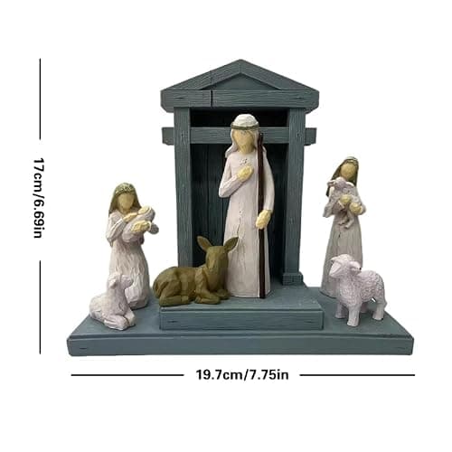 LIVINGBELL 6pcs Christmas Nativity Scene Set - Thumbnail 2