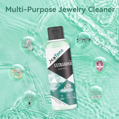 Ultrasonic Jewelry Cleaner Solution for Ultrasonic Cleaner Machine, Professional Cleaning of Jewelry, Diamonds, Gold, Silver, Remove Odors, Discoloration & Stains, Mint Scent, Green, 4oz - Thumbnail 5