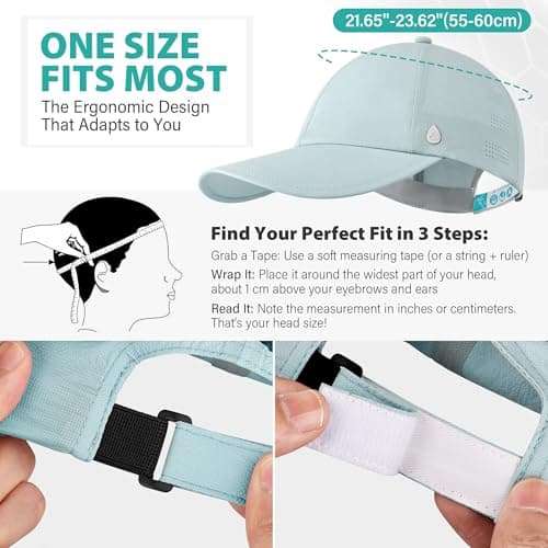 AOPREL Cooling Running Hat for Men & Women Quick-Dry Breathable Performance Hat Lightweight UPF 50+ Unstructured Baseball Cap - Thumbnail 6
