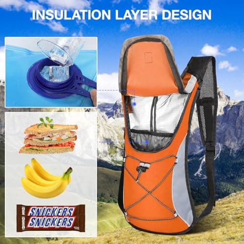 KUYOU Hydration Backpack Hydration Pack with 2L Water Bladder, Lightweight Insulation Water Backpack for Running, Cycling,Hiking,Climbing - Thumbnail 3