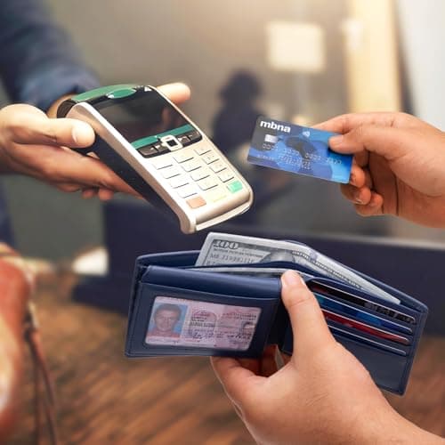 Genuine Leather Wallet for Men 12 Cards Mens Wallet Bifold Rfid Blocking with 2 ID Windows Card Holder Wallet with Gift Box - Thumbnail 4