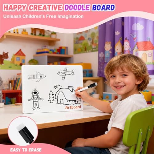 2 IN 1 Magnetic Color and Number Maze, Montessori Toys with Drawing Board for 3 4 5 Year Old, Wooden Magnet Balls Puzzles, Learning Educational Toys for Kids Toddlers Boys Girls Christmas Birthday - Thumbnail 5