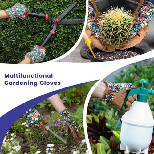 fauson Gardening Gloves - Gardening Gloves for Women Firm Grip Breathable Garden Gloves Thorn Proof for Digging, Planting,Pruning - Thumbnail 6