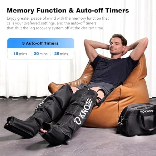 KNQZE Air Compression Recovery System, Foot and Full Leg Recovery Boots with Dynamic Pressure for Fast Therapy, Professional Device for Circulation and Pain Relief - Thumbnail 6