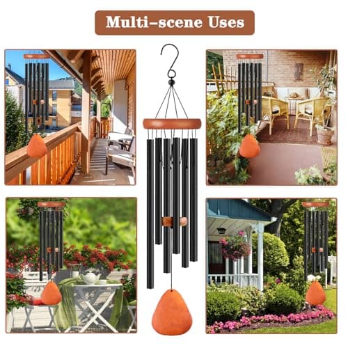 Wind Chimes for Outside, Wind Chimes with Thickened Tube, Outdoor Windchime for Garden Yard Patio Decor, Unique Gift for Women - Thumbnail 6
