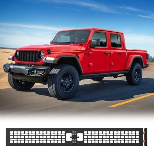 Tecbaba Truck Bed Divider Compatible with 2020-2026 Jeep Gladiator JT Non-Slip Cargo Organizer Management Aluminium Alloy Foldable Keep Organized for Cargo Area All Weather 2025 Gladiator Accessories - Image 1