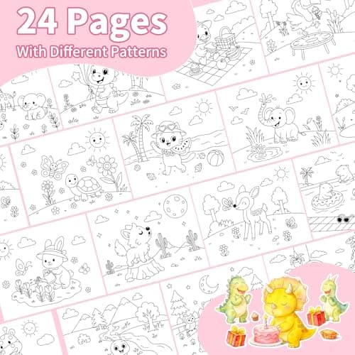 Kalysky Paint with Water Books for Kids Ages 4-8, Mess Free Water Color Painting Set for Toddlers, Travel-Friendly & Birthday Gift - Thumbnail 3