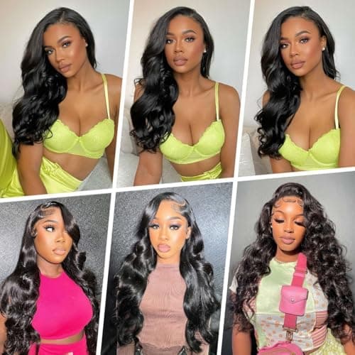 SUMT 28 Inch Body Wave Lace Front Wigs Human Hair 13X6 HD Lace Frontal Wigs 200% Density Pre Plucked Glueless Wigs Human Hair For Women HD Lace Frontal Wig Human Hair With Baby Hair - Thumbnail 6