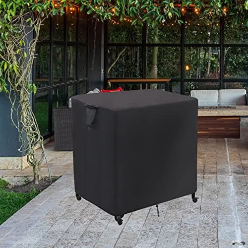 Jungda Outdoor Table Cover for Ooni Medium Modular Table,32 Inch Waterproof Outdoor Kitchen Pizza Oven Table Cover,Patio Grill Cart Covers Dustproof,Sunproof - 32 x 24 x 35 Inch - Thumbnail 6