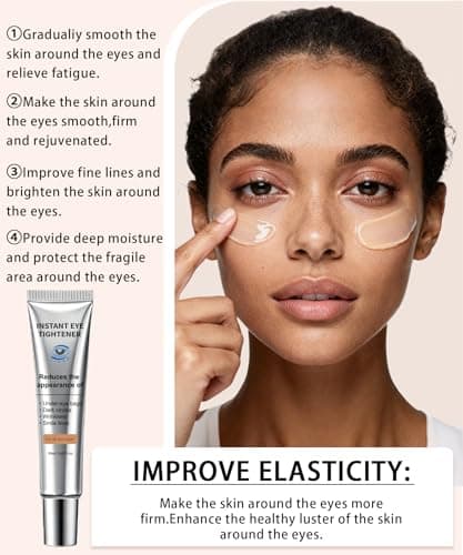 Instant Under Eye Lift Serum - Anti-Aging Formula for Under Bags and Wrinkles, Temporary Eye Tightener Cream Firming Primer Visibly Improves Dark Circles, Fine Lines & Crow's Feet, 1 PC, 0.7 Fl.Oz - Thumbnail 2
