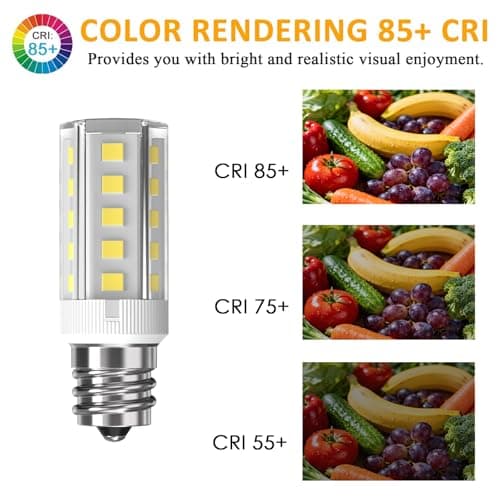 GARTO Dryer Light Bulb 120V 10W 25W Equivalent WE05X20431 WP22002263 Appliance LED Bulbs E12 5W 6000K White for Dryer Drum,Water Ice Dispenser,Refrigerators,Display Bulb-2pack. - Thumbnail 5