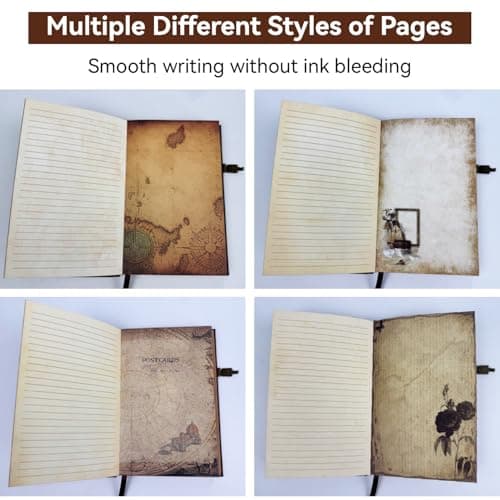 Our Adventure Book Travel Scrapbook Journal Notebook, 160Pages Scrap Book Photo Albums, Faux Leather Journaling Diaries, Scrapbooking Gifts Set With Pen and Stickers for Anniversary Wedding Office - Thumbnail 6