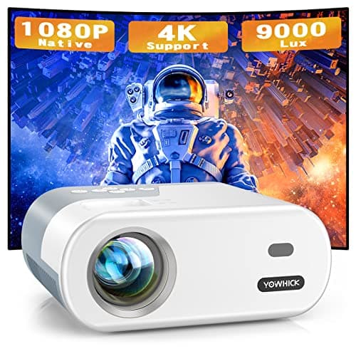 Portable Projector, YOWHICK Mini Projector for iPhone, Native 1080P HD Projector, Movie Projector Compatible with Android/iOS/Windows/TV Stick/HDMI/USB - Image 1