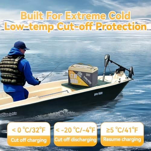 Power Queen 12V 100Ah Trolling Motor LiFePO4 Battery, Group 31 Lithium Battery with Low Temp Protection, Grade A Battery Cell, Up to 15000+ Deep Cycles for Bassboat, Kayak, Yatch,RV, Off Grid - Thumbnail 3