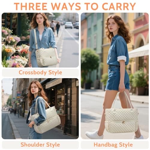 2-in-1 Lunch & Laptop Tote Bag｜15.6" Work Bags for Women｜Water-Resistant Polyester Casual｜Insulated Leakproof Lunch Compartment｜Teacher Nurse Bag｜Laptop Briefcase for Office Travel｜Lake Green - Thumbnail 2