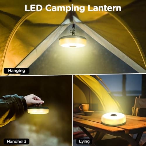 OGERY Camping String Lights, 4 in 1 Quick Storage 32.8FT Rechargeable Tent Lights String with 8 Lighting Modes, Hanging Waterproof Portable LED Lamp for Outdoor Patio Awning Garden Camping Essentials - Thumbnail 5