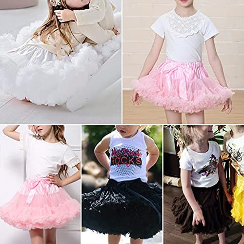 XinChangShangMao Girl's Petticoat, Baby Girls Soft Tutu Skirt Fluffy Pettiskirt Princess Ballet Dance Skirts Pink - Thumbnail 2