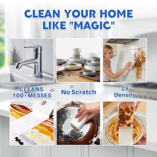 Glass Cooktop Cleaner Sponge, 10 Pack GRS Certified Stove Top Cleaner 2X Density Magic Melamine Sponge Eraser, Extra Durable & Long Lasting, for Kitchen Glass Marble Ceramics Top Daily Cleaning - Thumbnail 3