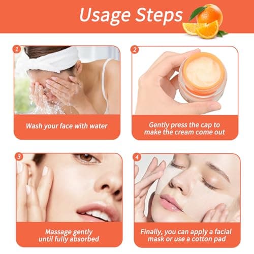 GUOYAOLIFU Vitamin C Face Cream, Vitamin Moisturizer C Creams with Hyaluronic Acid Squalane, V C Cream Face For Fine Lines & Tightening Skin Wrinkles, Antioxidant Firming Cream - Thumbnail 6