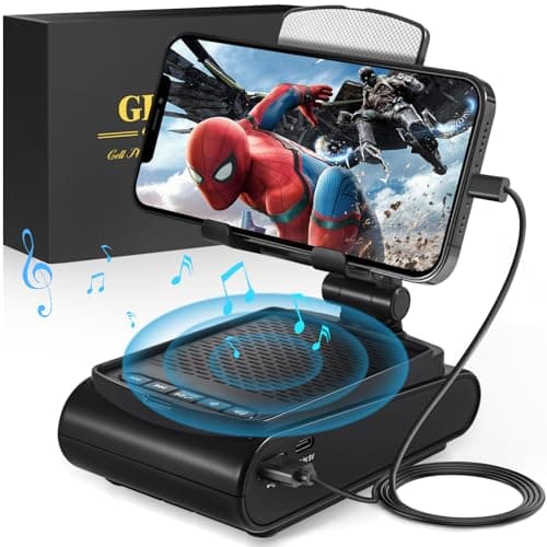 GLOPUS Gifts for Men, Cell Phone Stand with Wireless Bluetooth Speaker, Birthday Gifts for Him Husband Boyfriend, Dad Gifts for Fathers Day, Cool Gadgets for Men - Image 1