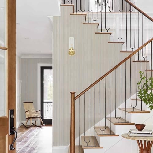 Naphite Grasscloth Peel and Stick Wallpaper Modern Textured Self-Adhesive Wallpaper Neutral Fabric Contact Paper for Cabinets Drawers Furniture Faux Linen Removable Bedroom Wall Decor 197inL 15.7inW - Thumbnail 5