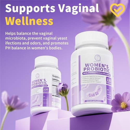 BBEEAAUU Probiotics for Women pH Balance with Lactobacillus & Prebiotics & Collagen & Cranberry Womens Probiotic, for Digestion* & Immunity*, Gluten Free, Shelf Stable 120 Capsules, 2 Pack - Thumbnail 4