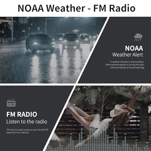 Gaswei GU1 Long Range Walkie Talkies, 2 Way Radio Walkie Talkie with Flashlingts, 60 Channels & 121 Privacy Codes, NOAA Weather Alert, VOX, FM Radio, SOS for Job Site, Hiking, Camping (Grey) - Thumbnail 5