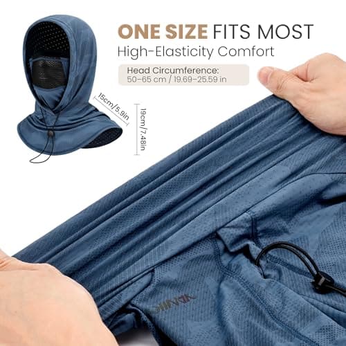 YANIKY Summer Cooling Balaclava with Breathable Holes, Sun UV Protection Face Mask for Running, Cycling, Fishing, Men & Women - Thumbnail 5