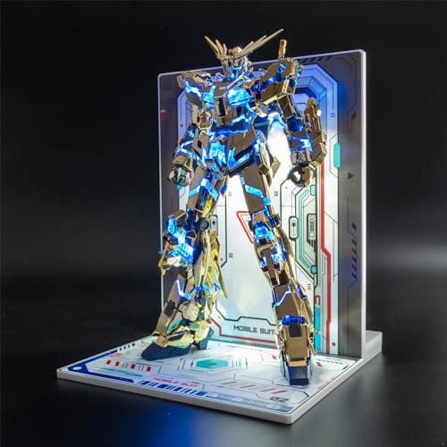 LBASE Wireless LED Light Set Compatible for Gundam PG MG RG HG MGSD Q Models, Wireless Induction LED Lamp Beads, Model Add Lights (LBASE-4th & Display Stand) - Image 1