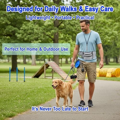 Dog Training Starter Kit for Beginners, 5-Piece Puppy Training Set with Reflective Leash, Clicker, Adjustable Whistle, Collapsible Slow Feeder Bowl and Poop Bag Holder, New Dog Owner Essentials - Thumbnail 5
