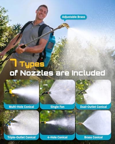 SEESII 5 Gal Leak-Proof Backpack Sprayer Battery Powered with 2 Batteries - Thumbnail 5