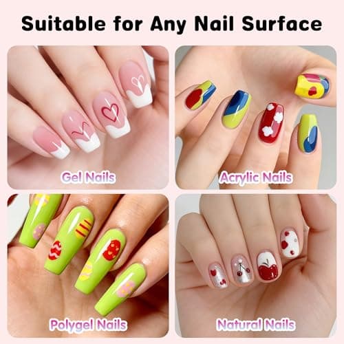 12 Colors Nail Art Pens Set, 0.5mm Ultra-Fine Tip Nail Polish Pens for Drawing Dotting Painting Liner, Quick Dry Non-Toxic Nail Art Markers for DIY Nail Art Crafts, Home, and Salon Use - Thumbnail 6