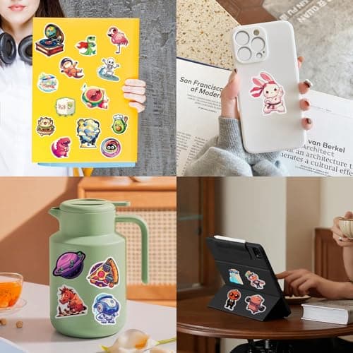 HUIWJH 400Pcs Cute Water Bottle Stickers for Teens Adults, Funny Waterproof Vinyl Decal Pack for Laptop Skateboard Fridge Luggage Aesthetic Stickers for Party Favors School Rewards - Thumbnail 5