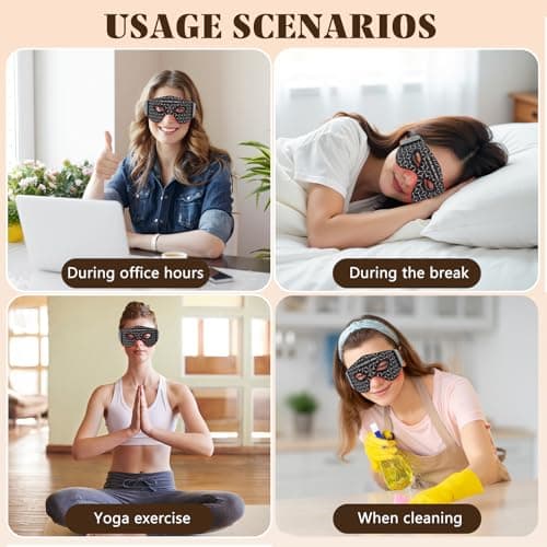 Red Light Eye Mask, 5 Modes Adjustable LED Red Light Therapy for Eyes, Under Eye Red Light Therapy Device for Relieve Eye Bags, Dark Circles and Puffiness, Smoothing Fine Lines - Thumbnail 6