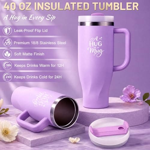 BodyRefresh Birthday Gifts for Women, 12-Piece Gift Basket with 40oz Tumbler & Soft Blanket, Luxury Spa Gift Set for Mom Wife Her, Thinking of You Gifts & Get Well Soon Gift Basket - Thumbnail 3