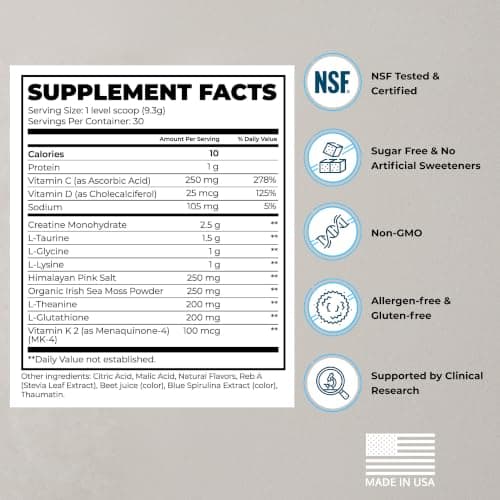 TruSpan Daily Longevity Complex Creatine Powder, with Essential Amino Acids, Sugar Free, Berry Fusion Flavor, 30 Servings - Thumbnail 4