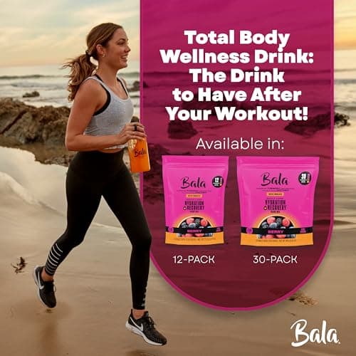 Bala Enzyme Hydration & Sugar Free Hydration Packets, Turmeric Drink Mix - May Contribute to Overall Wellness - Zero Sugar Electrolytes Powder Packets, Berry 0.25 oz. (30 Count) - Thumbnail 5