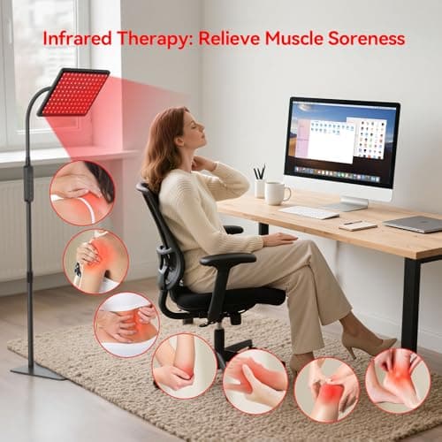 Red Light Therapy Lamp：Gooseneck Infrared Red Light Therapy Lamp with Led 660nm&850nm Near Infrared LED Red Light,Near Infrared LED Red Light Therapy Device at Home for Face and Body - Thumbnail 2
