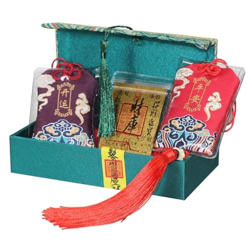 2026 Feng Shui Blessing Kit - Tai Sui Protection & Wealth Manifestation Set with 2 Silk Amulets, Taoist Talismans, Gold Sticker & Luxury Box - Spiritual Good Luck Gift - Image 1