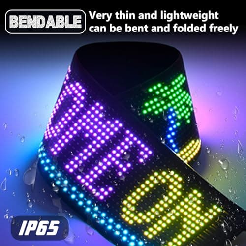 dalattin Devil Eyes Light for Windshield, 6.81"x2.75" High-Brightness USB LED Display, APP/Remote Control for Custom Text & Animation, Multi-Panel Sync for Cars Trucks SUVs, USB-Powered - Thumbnail 6