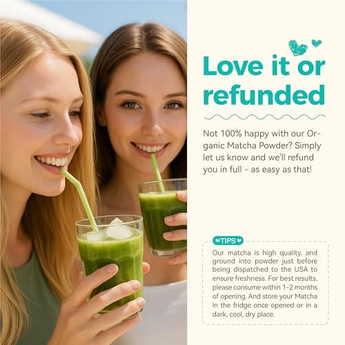 Emerail Organic Matcha Powder, USDA-Certified Pure Matcha Green Tea Powder, Premium Culinary Grade, Perfect for Lattes Smoothies and Baking, Sugar Free (70g / 2.5oz Pouch) - Thumbnail 6