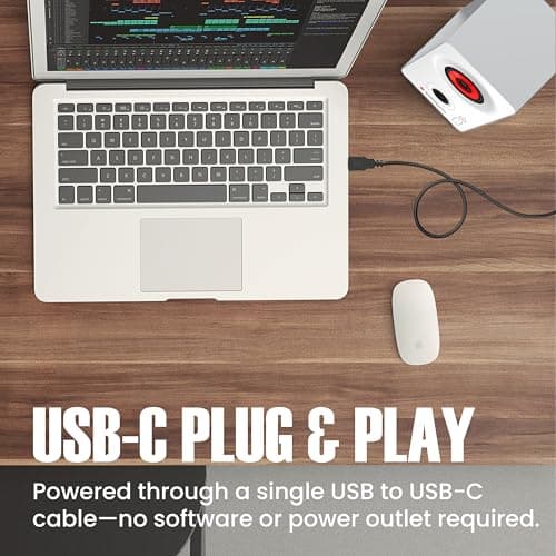 Audiosource Desktop PC Speakers with Bluetooth 5.3, USB-C Plug & Play, 2.0 Stereo Computer Speakers with Dual 2" Drivers, AUX Input, LED Indicator, Compact Design for PC, Laptop & Home Office (White) - Thumbnail 3