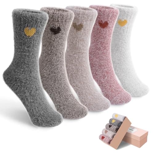 SISOSOCK Fuzzy Cozy Warm Socks for Women-Winter Home Thick Wool Soft Sleeping Socks-Perfect Gifts for Women - Image 1