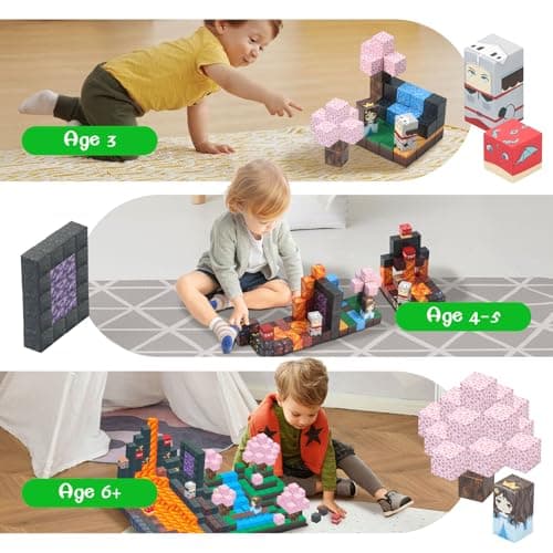 SKTMYY Magnetic Blocks-100PCS Build Magnet Toys Set Magnetic Building Blocks, STEM Sensory 0.98” Magnet Cubes for Kids Toddlers for Boys & Girls Ages 3 4 5 6 7 8 9 10 12 - Thumbnail 2